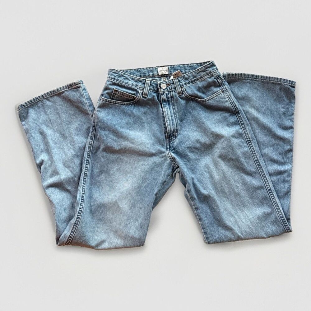 Calvin Klein Jeans Women’s Light Wash Blue Denim Straight Regular Fit 5-Pocket 6